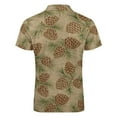 thumbnail image 5 of Cone Branches Christmas Men Zipper T-shirt Summer Casual Short Sleeve T-shirt Top, 5 of 7
