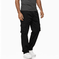 thumbnail image 6 of Puztloy Men's Cargo Work Pants Jogger Trousers Relaxed Fit Slacks Straight Leg Lightweight Slacks with Multi Pockets Black, 6 of 7