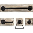 thumbnail image 6 of MyGift 4 Piece Bathroom Hardware Accessories Set, Torched Brown Wood, 6 of 6