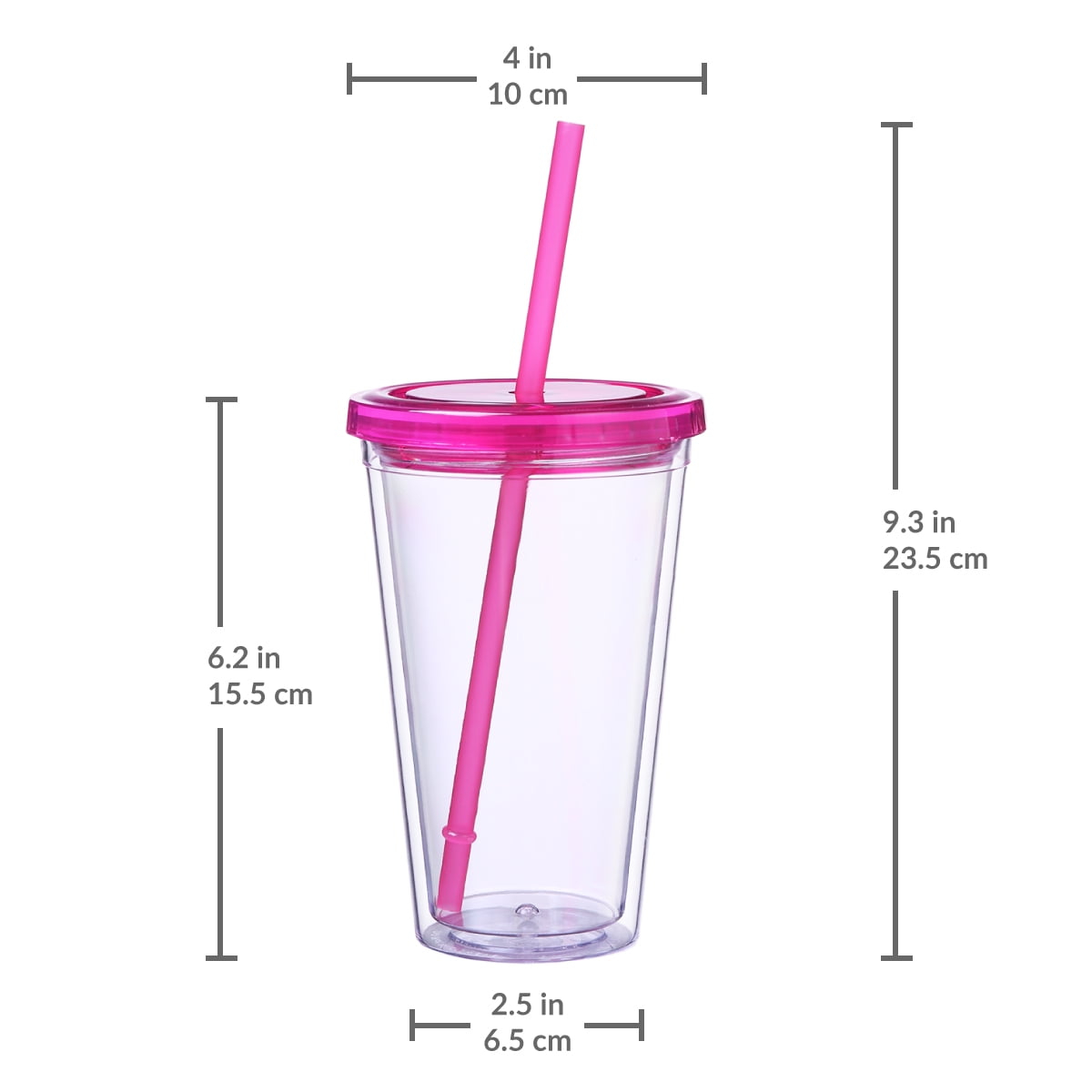 Cupture 12 Count Party Pack of Classic 16oz Clear Tumblers with