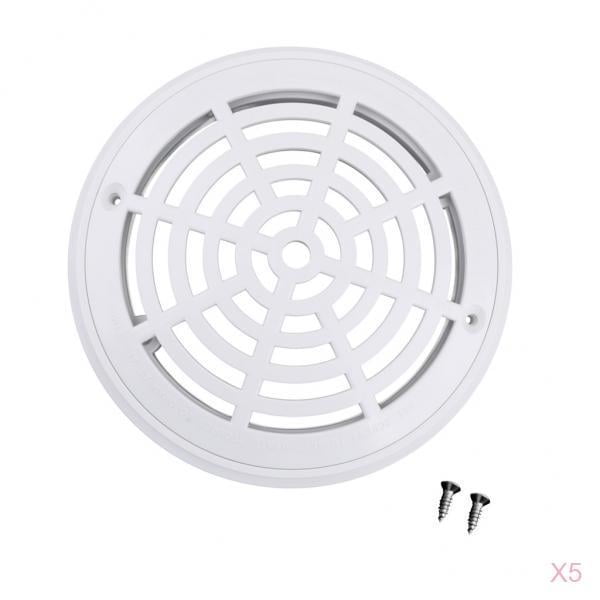 5 Piezas ACCESORIOS / REPUESTOS para PISCINA - REJILLA de DRENAJE PRINCIPAL PIEZAS de PISCINA BLANCA kusrkot Cubierta de succión de drenaje principal
