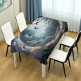 thumbnail image 7 of GZHJMY Sky Bird Rectangle Tablecloth, Waterproof Stain Wrinkle Resistant Washable Polyester Table Cover for Picnic Dinner Holiday Kitchen Party Decor, 60 x 90 in Home Decor, 7 of 7