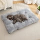 thumbnail image 4 of Alfombra para perros de invierno, colchón acogedor para gatos, colchón de pelo largo gris, 4 of 6