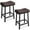 Brown, variant on FOLDLIFE Set of 2 Modern 24" Counter Height Barstools, Upholstered Backless Saddle Stools with Curved Surface in PU Leather for Kitchen Counter or Home Bar, Brown