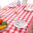 thumbnail image 4 of Mantel Rectangular Lona de Cuadros Antimanchas Tejido Vichy para Comedor Restaurante, Rojo (140*200cm), 4 of 4