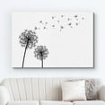 thumbnail image 2 of wall26 Canvas Print Wall Art Dandelion Silhouettes Blowing in The Wind Floral Botanical Digital Art Realism Rustic Scenic Relax/Calm Multicolor for Living Room, Bedroom, Office - 32"x48", 2 of 5
