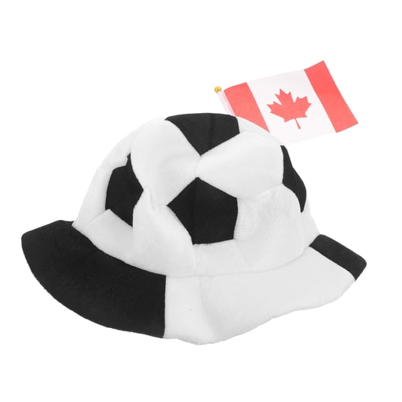 LOLIPPYY Canada Flag Black and White Football Party Hat Assorted Colors for Sports Fan Events