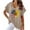Khaki, variant on 4th of July Shirts for Women American Flag Sunflower Graphic Tee USA Red White Blue Top Patriotic Short Sleeve V Neck T Shirt (Avail for Plus Size)