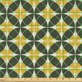 thumbnail image 2 of Ambesonne Circle Pattern Fabric by the Yard Upholstery, Vintage Classic Tile, 10 Yards, Taupe Sand Brown, 2 of 5