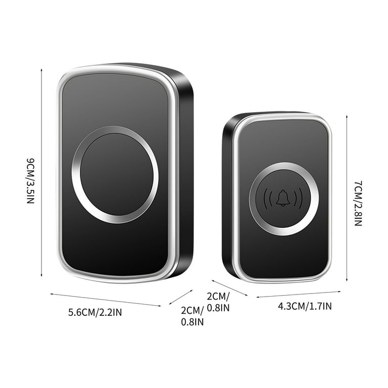 Wireless Doorbell, Waterproof Wall Plug-in Cordless Door Chie Kit With