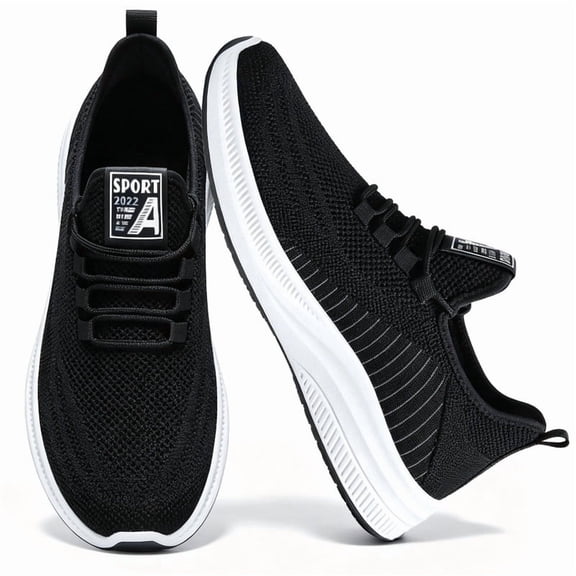 BERANMEY Men's Sneakers for Men - Lightweight Breathable Mesh Walking & Running Shoes with Wide Toe, Arch Support, Non-Slip Sole for Gym, Tennis, Workout Comfort