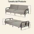 thumbnail image 4 of Sofá Cama Color Gris Homemake Furniture, Multifunción Convertible Tipo Futón,  Nueva Tecnología de Resortes, 4 of 6