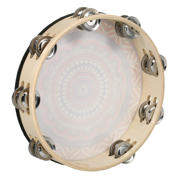 Spirastell Tambourine,Inch Wooden Handbell Musical Percussion Apply Church KTV Hand Drum 10 Inch Row 16pcs Metal HUIOP bosnyyds MM Silver Elec BUZHI dsfen MM Silver