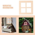 thumbnail image 4 of 30 Uds. Ventanas de madera en miniatura para casa de muñecas, Mini marco de ventana, modelo de madera, ventanas de 4 paneles para accesorios de muebles para casa de muñecas, 4 of 5