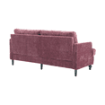 thumbnail image 6 of Tcbosik 68.9" Chenille Loveseat with Pillows, 2-Seater Couch with Wood Legs, Upholstered Sofa for Living Room, Bedroom, Wine Red, 6 of 9