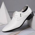 thumbnail image 4 of Oyedens Mens Classic Oxfords Dress Shoes Modern Lace up Leather Business White Groom Wedding Shoes, 4 of 4