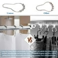 thumbnail image 4 of Genreen 24 Pack Stainless Steel Shower Curtain Hooks, Rust Resistant Roller Rings with Gliding Balls, Polished Nickel Heavy Duty Hangers for Bathroom Rods, 4 of 9