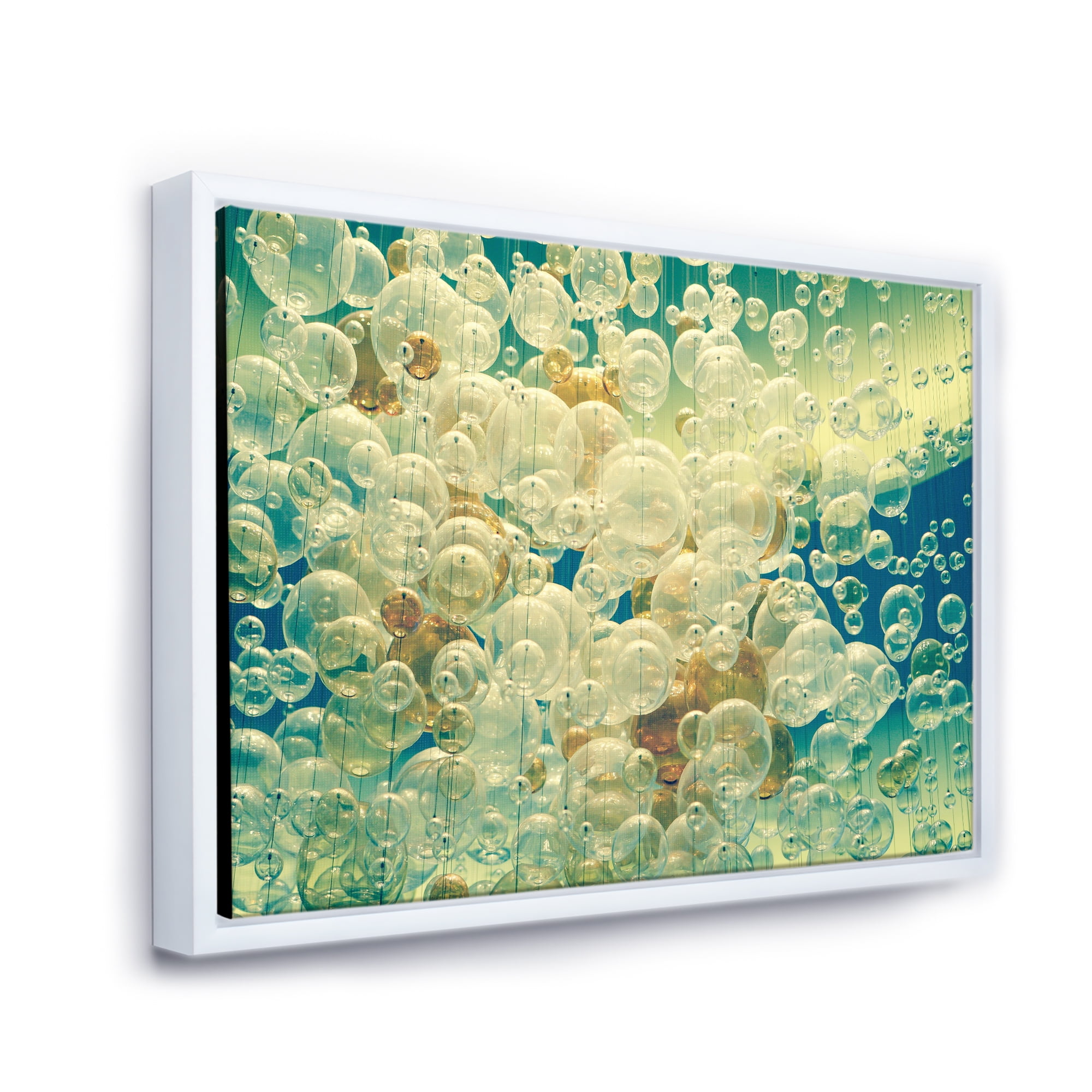 Designart 'Chandelier In The Form of Balls Abstract Art I' Modern Framed Canvas Wall Art Print