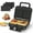 Black, variant on GPED 3 in 1 Sandwich Maker Panini Press Grill, Waffle Maker Set, Electric Panini Press Grill Cheese Maker with Removable Non-stick Plates, Perfect for Any Thickness Sandwich, Steaks and Waffle