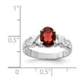 thumbnail image 2 of 925 Sterling Silver Solid Polished Garnet Ring Size 6 3mm Wide Band Style-Ring for Women, 2 of 2