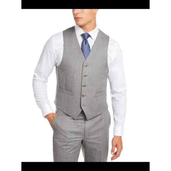 LAUREN RALPH LAUREN Mens Hitchcock Gray Lined Regular Fit Suit Separate Blazer Jacket S
