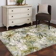 thumbnail image 3 of Rectangle Area Rugs 3 x 5 Ft, Tropical Leaf Non-Slip Residential Carpet, Palm Leaves Plants Vintage Spring Green Indoor Crawling Mats Runner Rugs for Living Room/Dining Room/Bedroom, 3 of 8