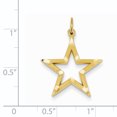 thumbnail image 2 of 14K Yellow Gold Diamond Cut Star Charm, 2 of 2