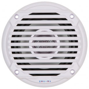 ASA Electronics Speaker MS5006WR 5 Inch Round Dual Cone; 30 Watts; 4 Ohm; 79 Hz Through 20 KHz Frequency Response; 91 Decibel Sensitivity; 2.9 Oz Magnet; 1-1/2 Inch Mounting Depth; White; Set Of 2