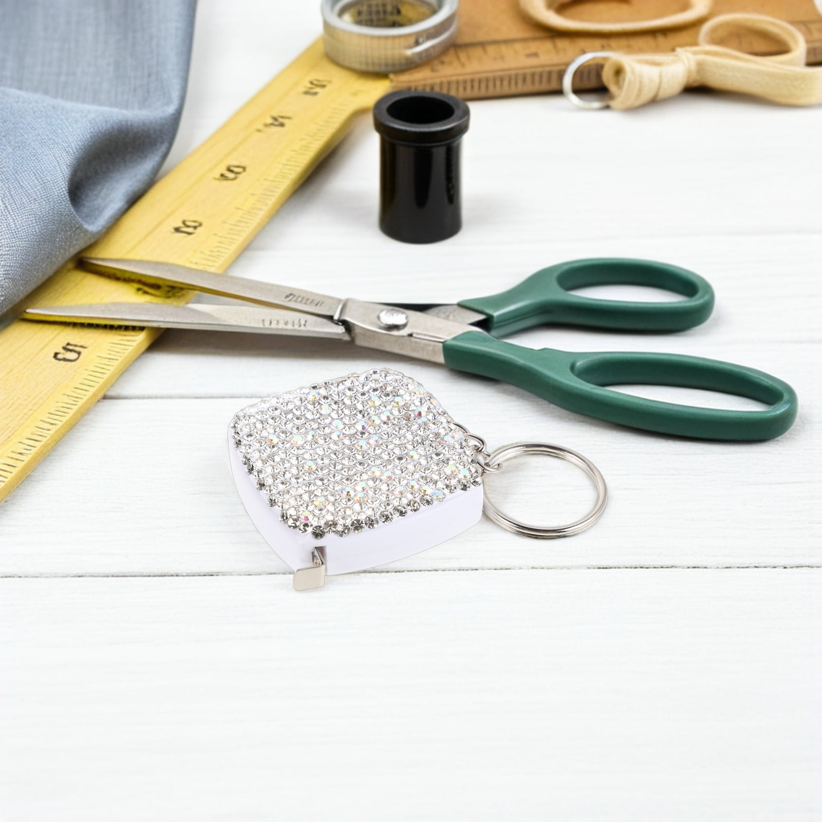 Alasum Double Scale Retractable Measuring Tape with Rhinestone for Sewing Dressmaking and Craft Projects