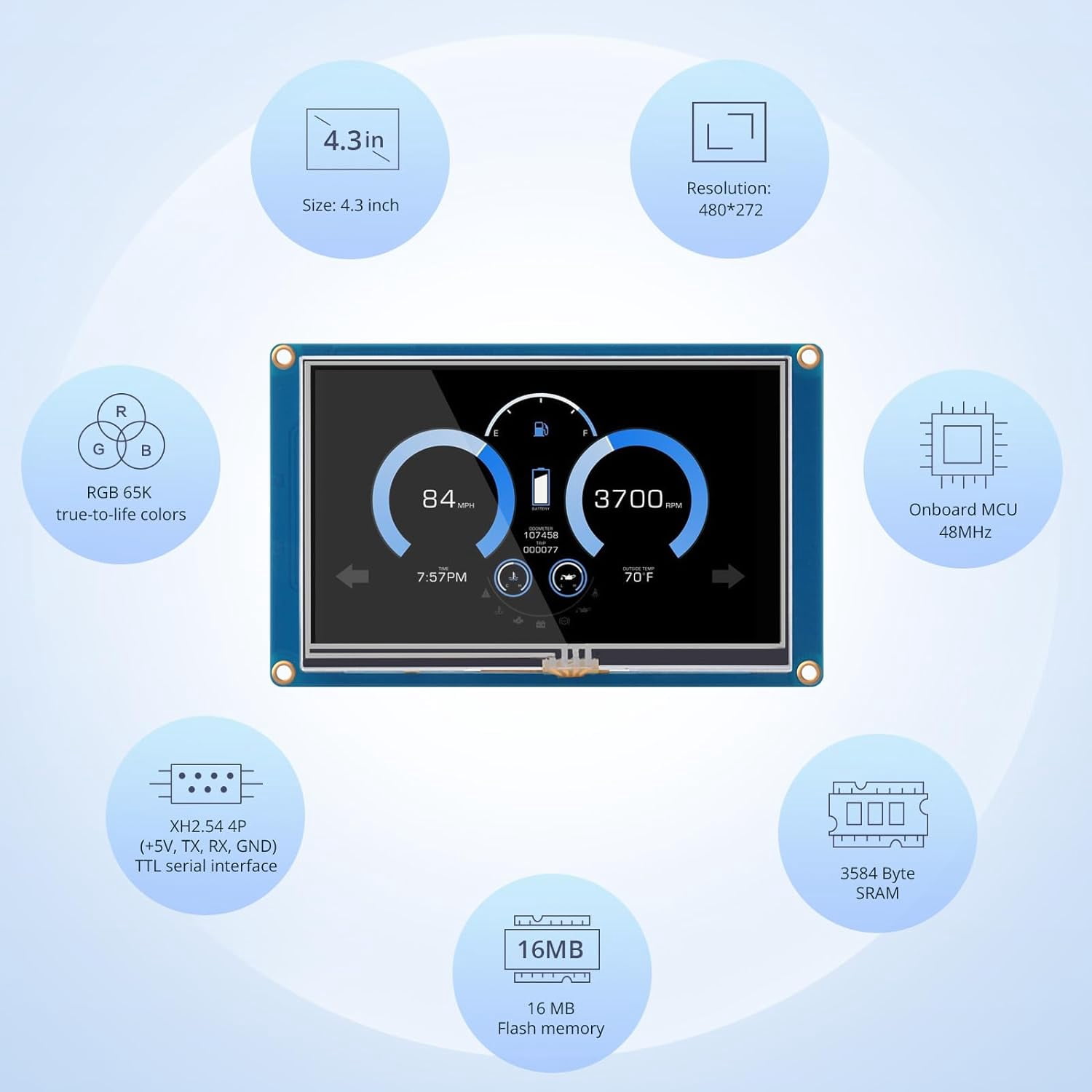 Dalle écran 15,6" LED Visiodirect - Compatible B156HAN02.9, FHD 1920x1080, Connecteur 30 Pin 17 Mm, 350x207 Mm