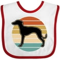 thumbnail image 3 of Inktastic Whippet Dog Retro Sunset Boys or Girls Baby Bib, 3 of 4