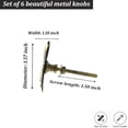 thumbnail image 3 of Set of 6 Gold Metal Starfish Shape Cabinet Knobs by Perilla Home, 3 of 7
