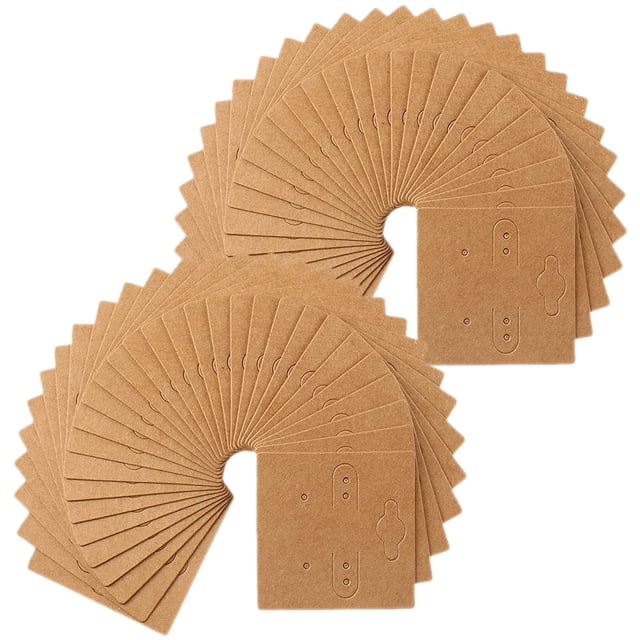 OFFIGAM 300Ud Tarjetas De Empaque Para Aretes Y Collares Con Papel Kraft Para De Joyería