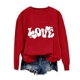 thumbnail image 7 of Erwazi Sweatshirts for Women Valentines Love Heart Cute Graphic Pullover Tops Long Sleeve Crew Neck Holiday Shirts, 7 of 7