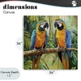 thumbnail image 4 of Stupell Industries Coastal Two Macaws Among Foliage Canvas Art, 36 x 36, by Petals Prints Design, 4 of 8