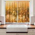thumbnail image 2 of Ambesonne Dandelion Kitchen Curtains, Vintage Spring Sunset, 55"x39", Pale Orange Green Brown, 2 of 3