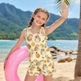 thumbnail image 3 of Xoenoiee Capybara Orange Polka Dot Print Girls Tankini Swimsuits 2 Piece Ruched Swimwear Swim Shorts Girl Bathing Suit for Beach Pool Vacation, 10-11 Years, 3 of 7