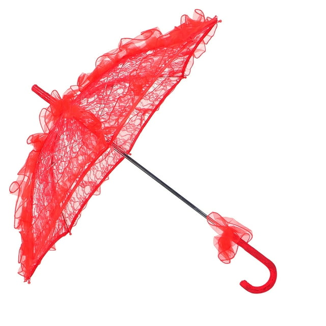 Wedding Umbrella,Lace Umbrella,Wedding Bride Umbrella Unique Foldable Lace Fabric Parasol Umbrella Performance Props