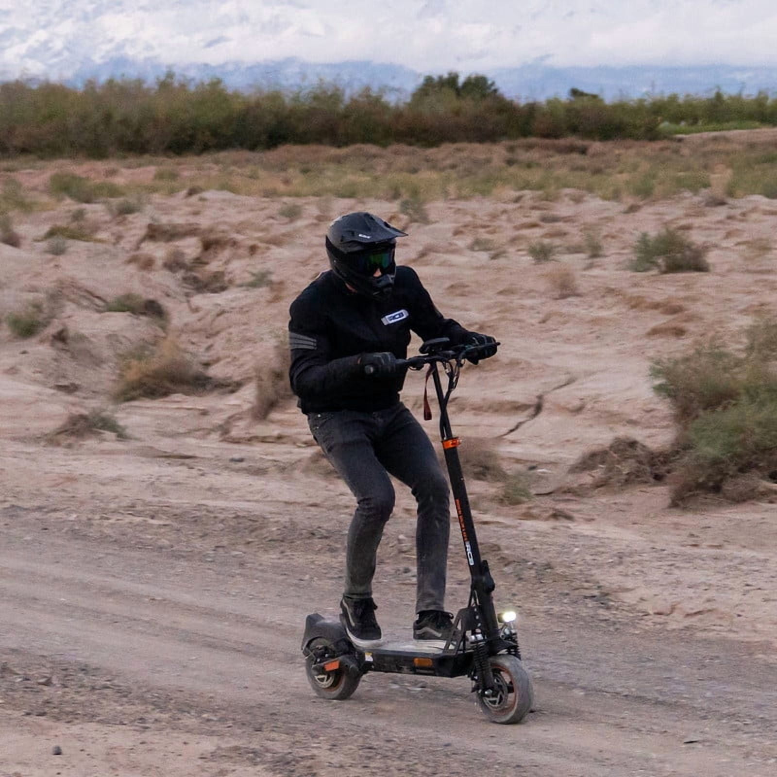 RCB D5PRO Electric Scooter Adult,1600W Peak Motor, 48V27Ah Battery, Up to 80 Miles Range, 10"Anti-Flat Off-Road Tires, Dual Brakes&Dual Suspension, Foldable Commuter Scooter with App & NFC
