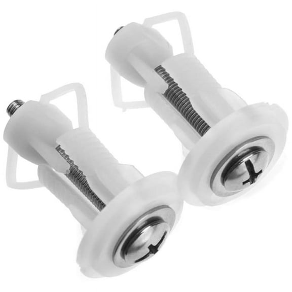 2Pcs Top Fix Toilet Cover Screws Well Nut Pan Fixing WC Blind Hole Fitting Kit for Universal Toilet Hinges