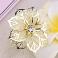thumbnail image 2 of Decorative Napkin Ring Handmade Floral Metal Napkin Holder Wedding Party Dinner Table Decor (Golden), 2 of 8