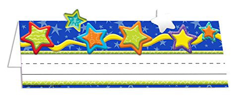 Eureka Back to School Color My World Shooting Star Name Plates for Teachers 36pc 9.62  W X 6.5 H