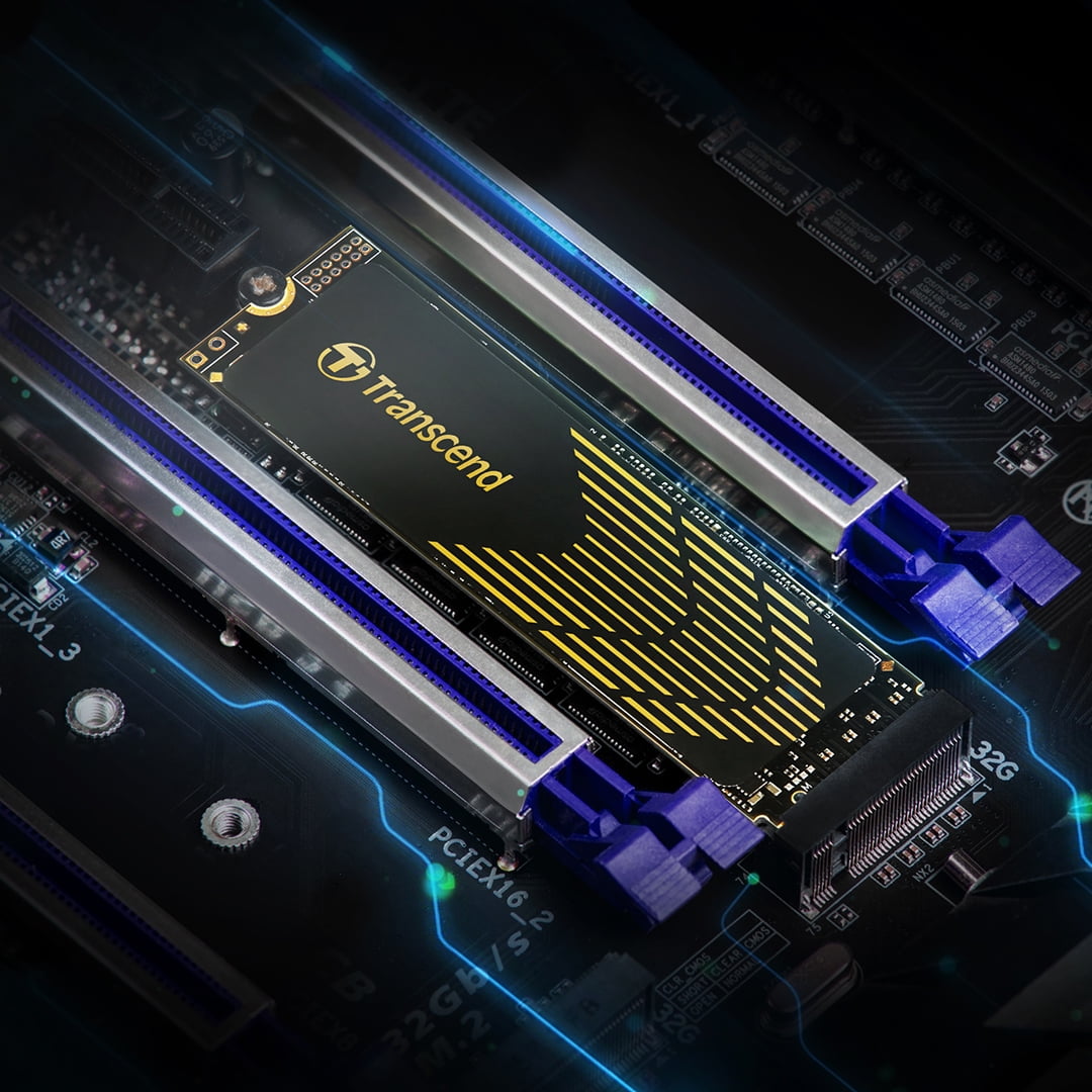 Transcend 1TB, MTE240S, PCIe Gen4x4, NVMe, 3D TLC, with Dram(Graphene Heatsink)