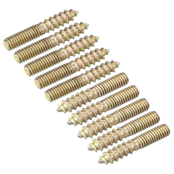 M4x25mm Hanger Bolts, 12 Pack Double Ended Thread Dowel Screws for Wood Furniture