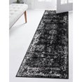 thumbnail image 2 of Unique Loom Sofia Collection Traditional Vintage Runner Rug, 2' x 6' 7", Black/Ivory, 2 of 2