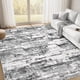 thumbnail image 1 of Alfombra moderna abstracta Jessibou, 160 x 230 cm, color negro y gris, 1 of 9