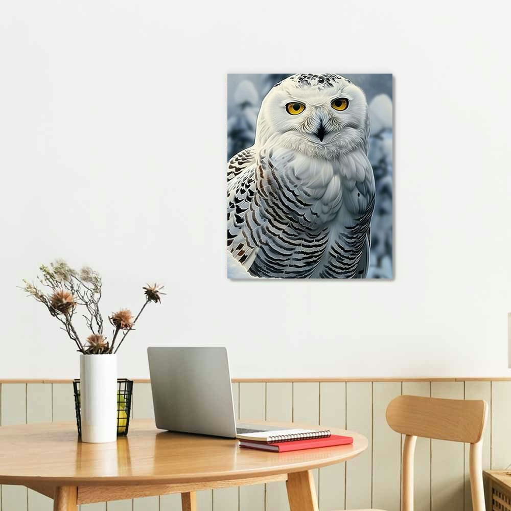 Nawypu Snowy Owl Canvas Poster Wall Art Decor Print Picture Paintings for Living Room Bedroom Decoration