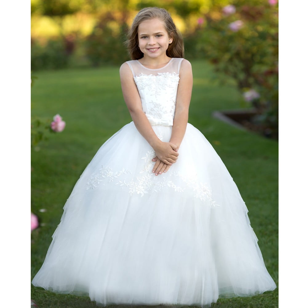 walmart ivory flower girl dresses