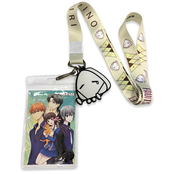 Fruits Basket Onigiri Lanyard with ID Badge Holder and Charm