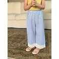 thumbnail image 6 of Fozruso Loose Long Pants for Girls Toddler Toddler Girl Boy Classic Pants Checkerboard Wide Leg Pants Long Pants Summer Loose Fashion Pants Sizes 4-5 Years, 6 of 6